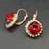 Auskari "Apžilbinošs Mirdzums III (Scarlet)" ar Swarovski™ kristāliem
